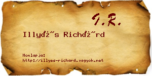 Illyés Richárd névjegykártya