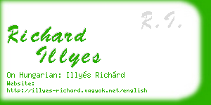 richard illyes business card